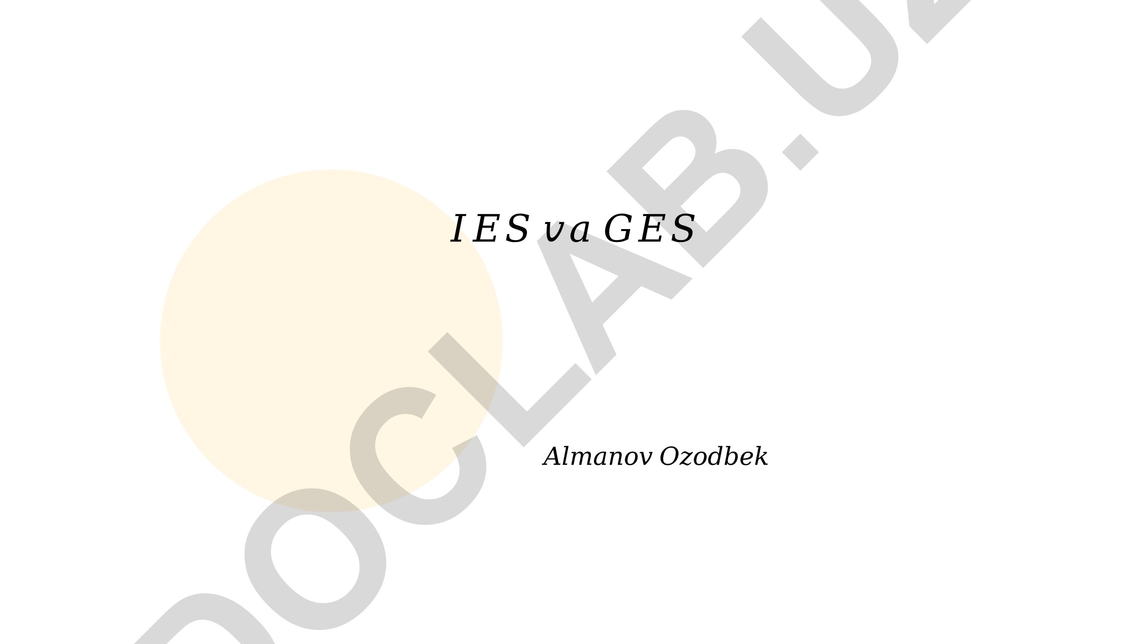 IES va GES ishlash prinsiplari va energiya samaradorligi
