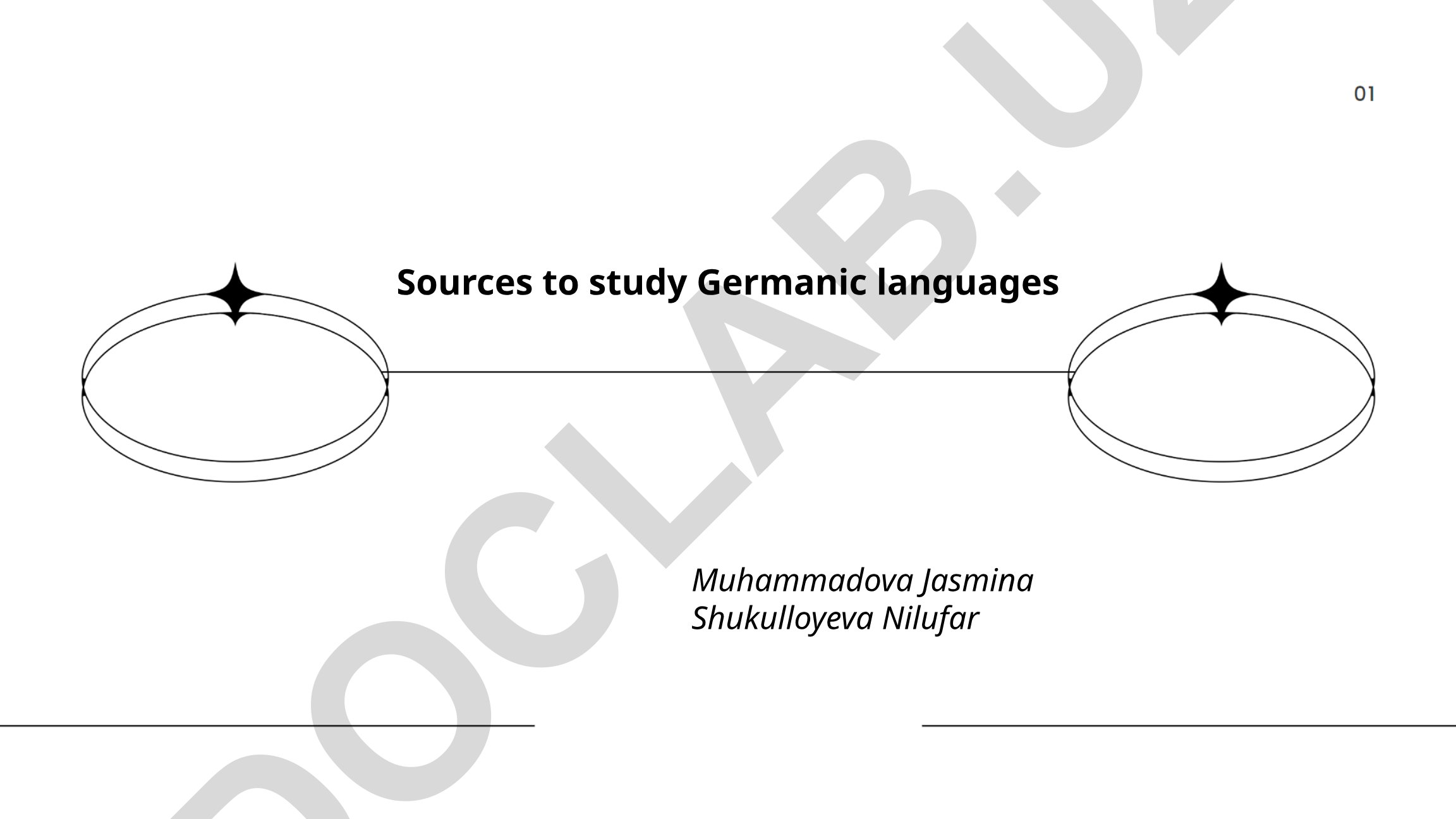 Germanic tillarini o'rganish manbalari