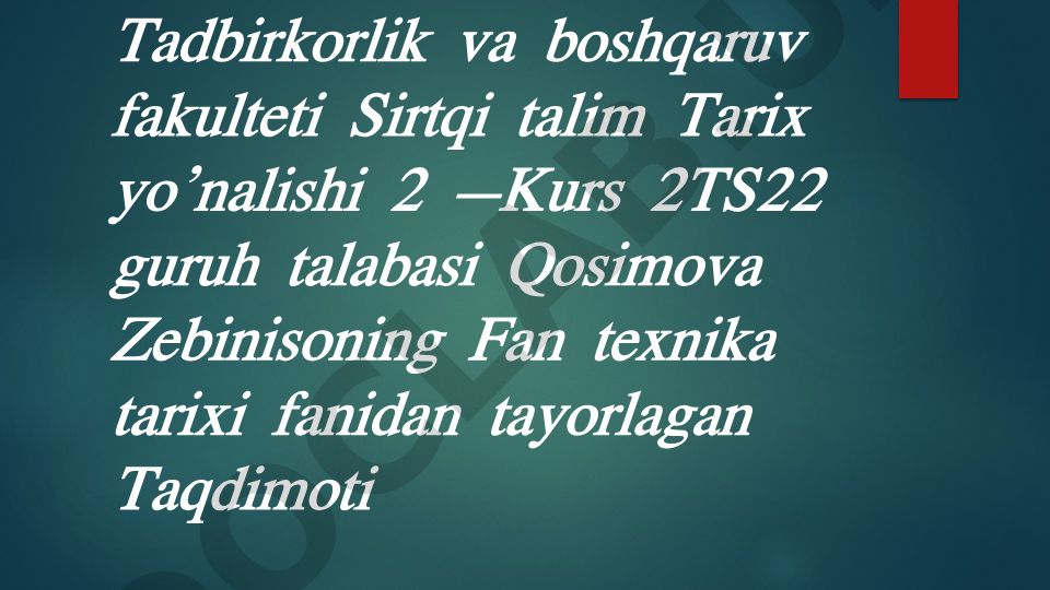 Muso Al Xorazmiy hayoti va ijodi