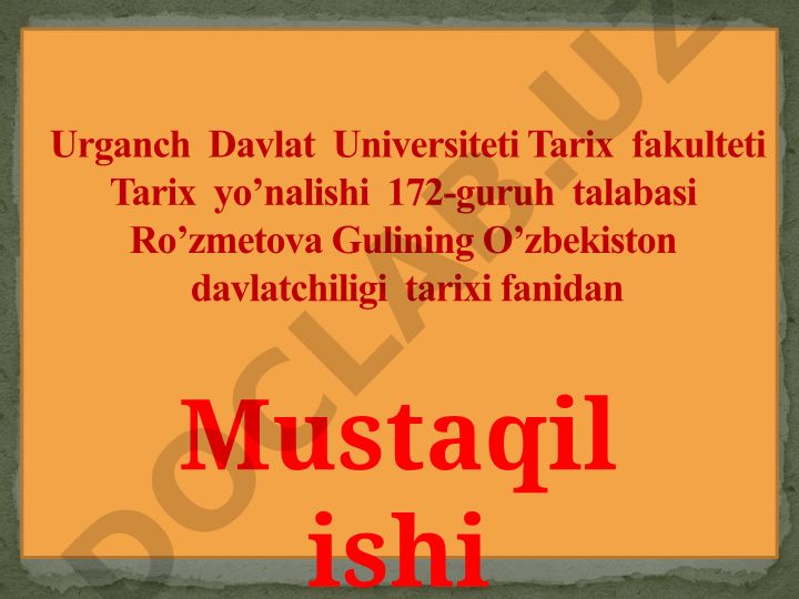 Amir Temurning markazlashgan davlat tashkil etishi va davlat boshqaruv tizimi