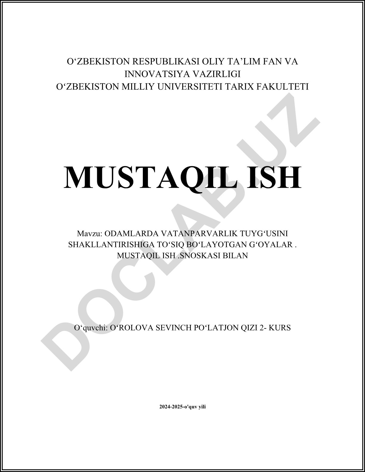 Odamlarda vatanparvarlik tuygʻusini shakllantirishiga toʻsiq boʻlayotgan gʻoyalar