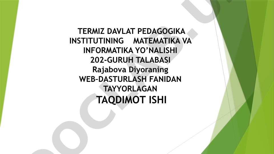 Tanlash, takrorlash, o‘tish va qamrab olish operatorlari