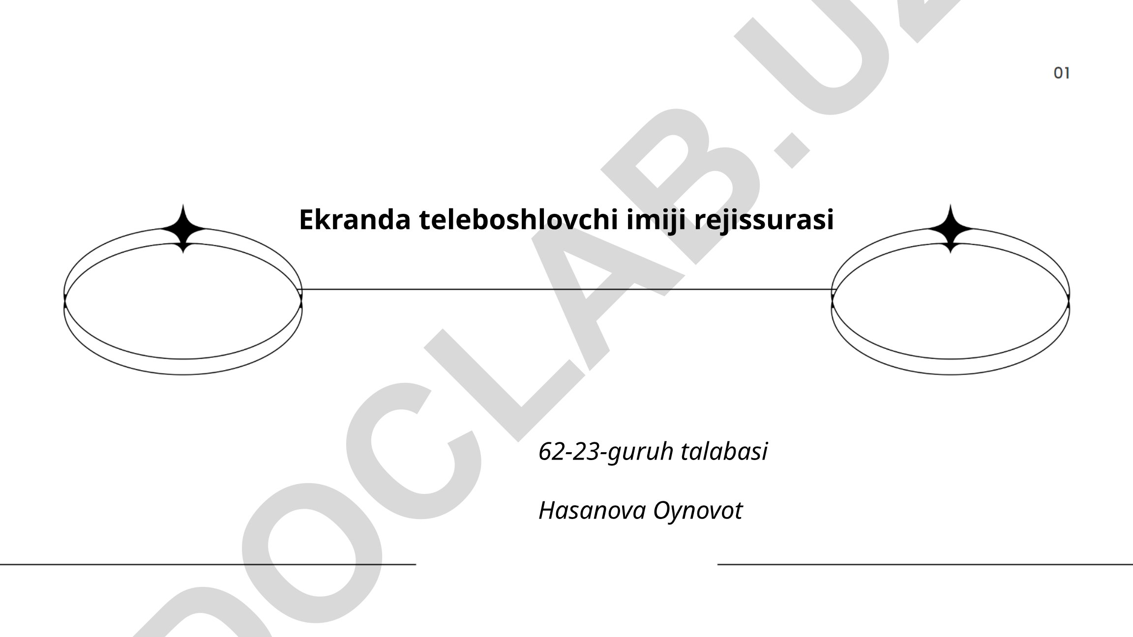 Ekranda teleboshlovchi imiji rejissurasi