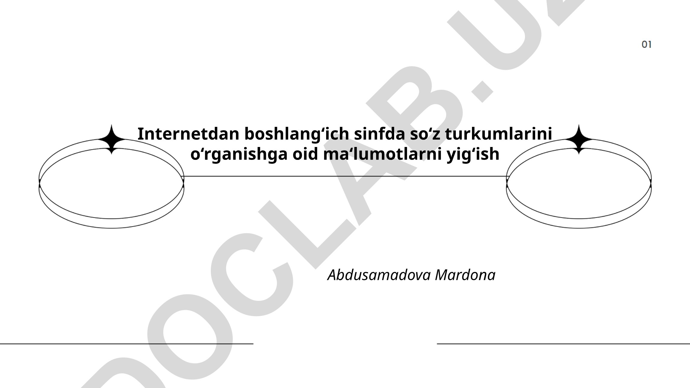 Internet orqali boshlang'ich sinfda so'z turkumlarini o'rgatish usullari