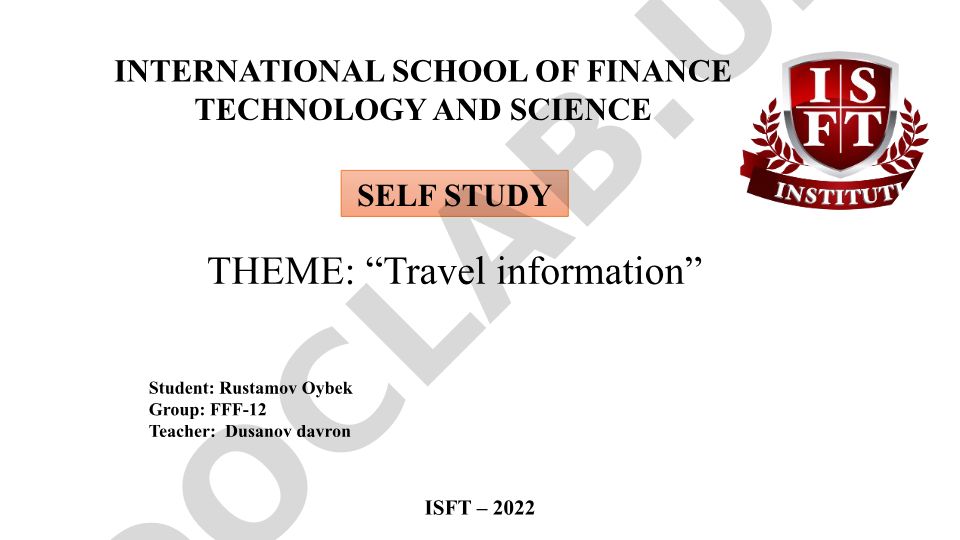 Travel information