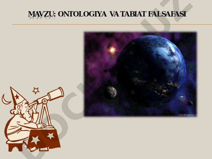 Ontologiya va tabiat falsafasi