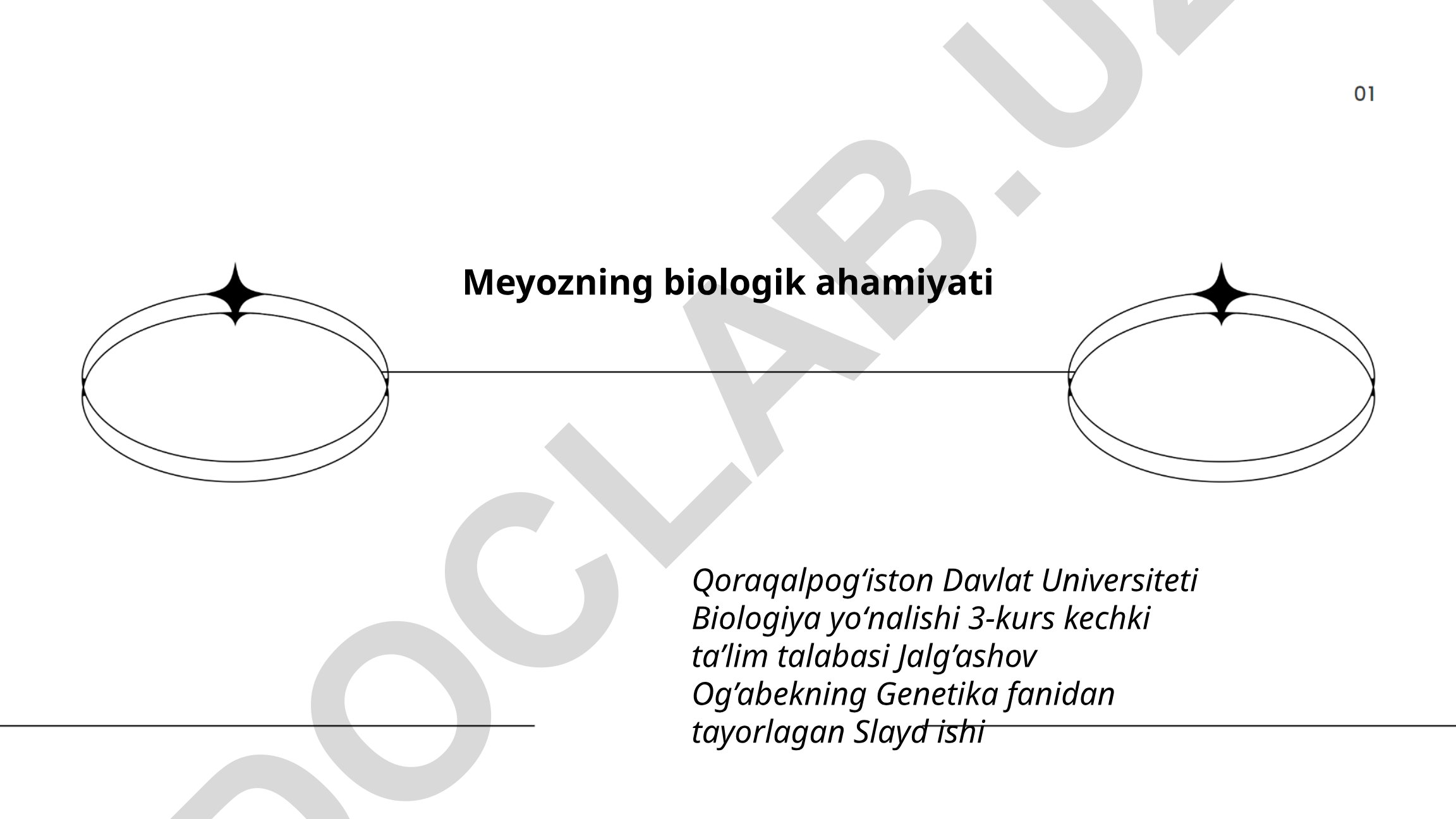 Meyozning biologik ahamiyati