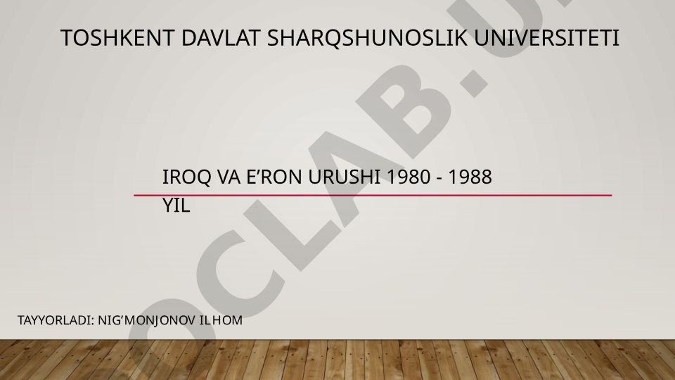 Iroq va E'ron urushi 1980-1988 yil