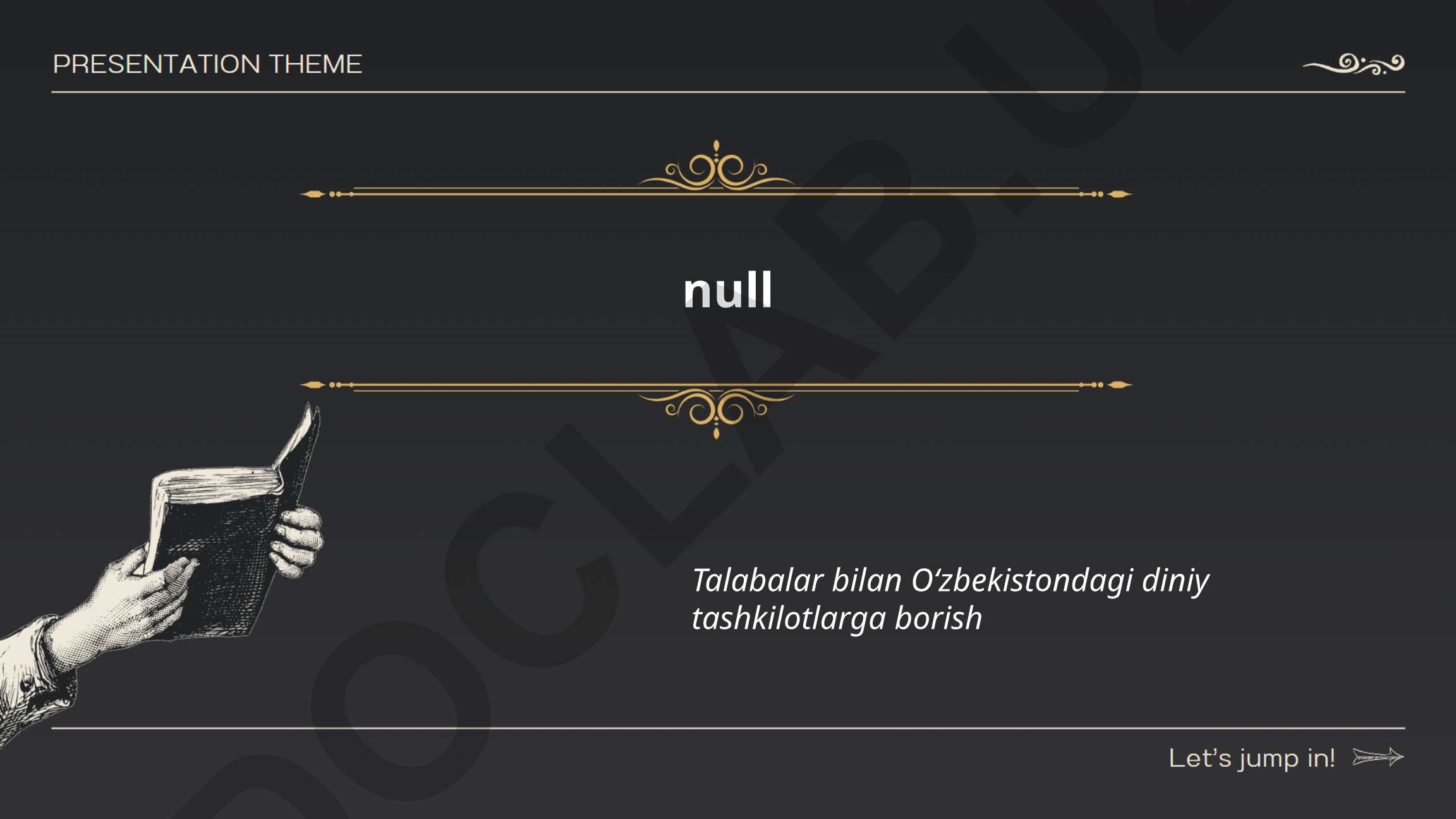 Null tushunchasi va dasturlashdagi ahamiyati