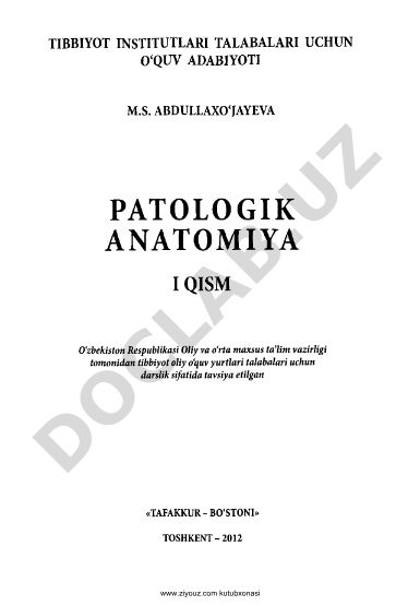 Patologik anatomiya darsligi II qism