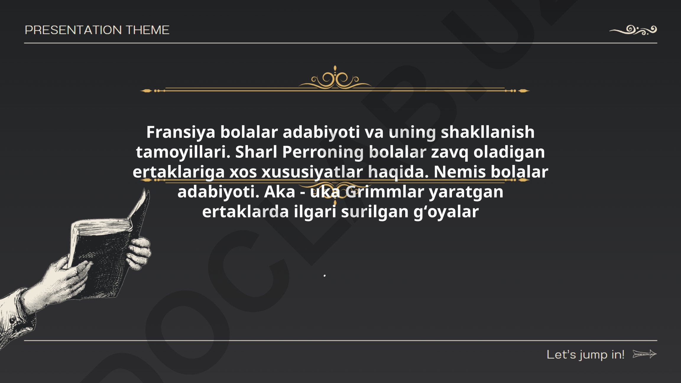 Fransiya va nemis bolalar adabiyoti: Sharl Perro va aka-uka Grimmlar