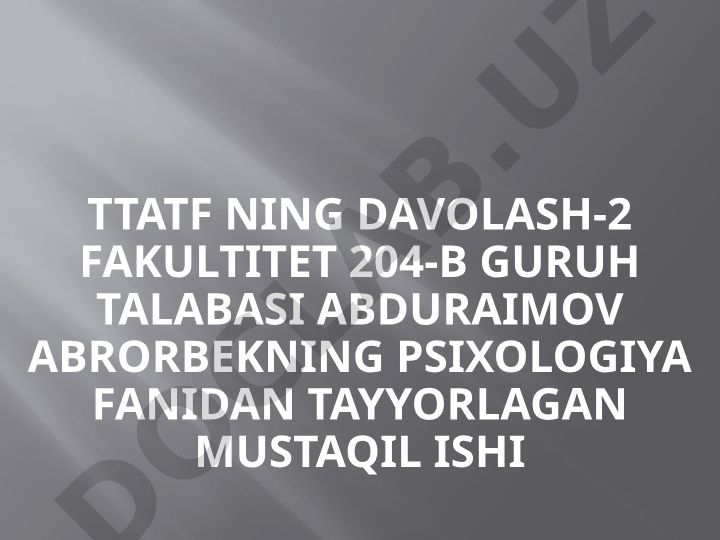 Ta’lim oluvchilarga psixologik ta’sir ko’rsatish yo’llari