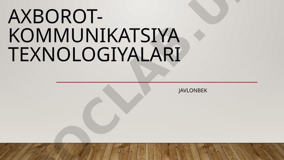 Axborot-kommunikatsiya texnologiyalaridan o‘rganish va bilim olish vositasi sifatida samarali foydalanish
