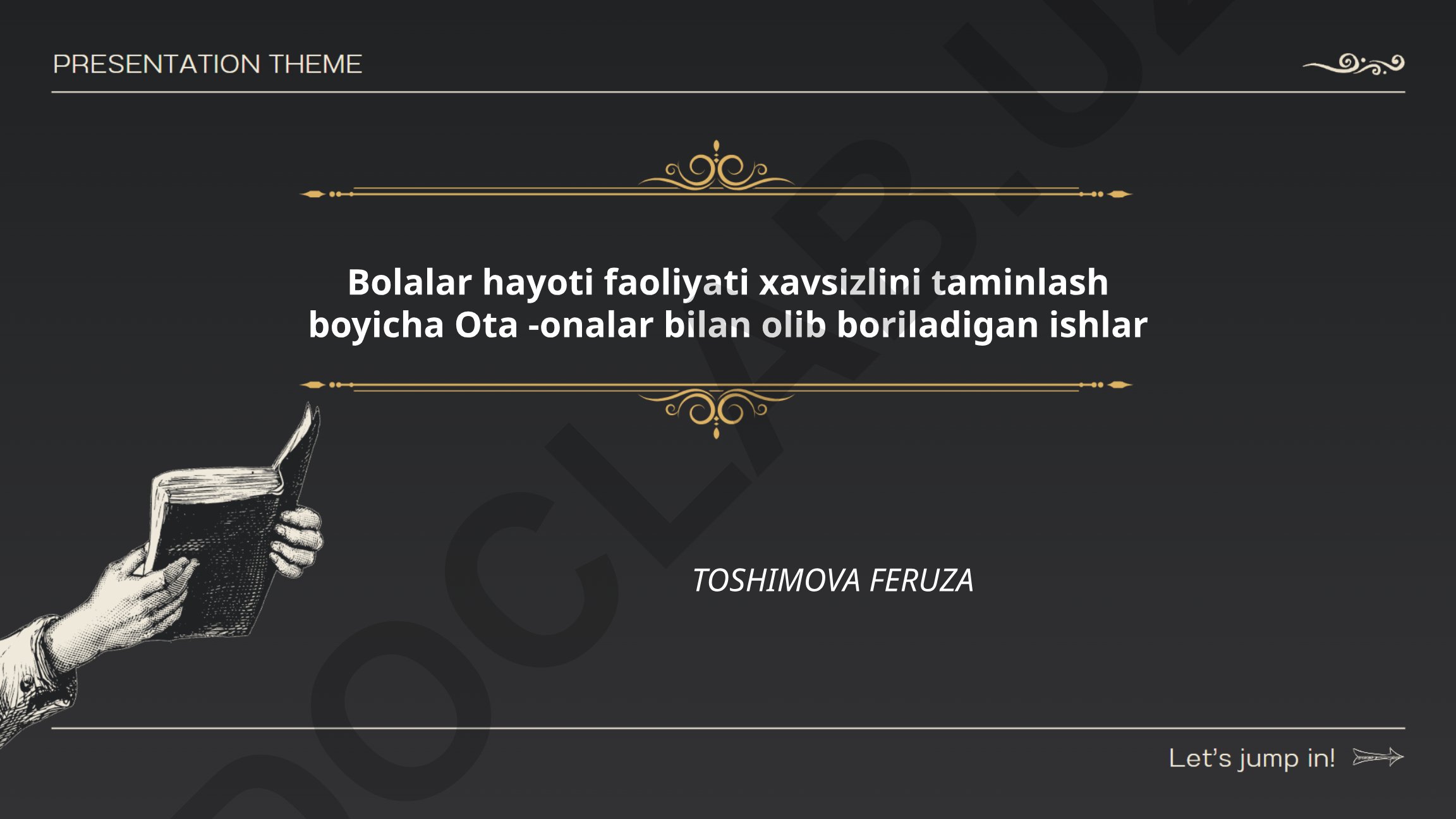 Bolalar hayoti faoliyati xavfsizligini ta'minlash bo'yicha ota-onalar bilan ishlar