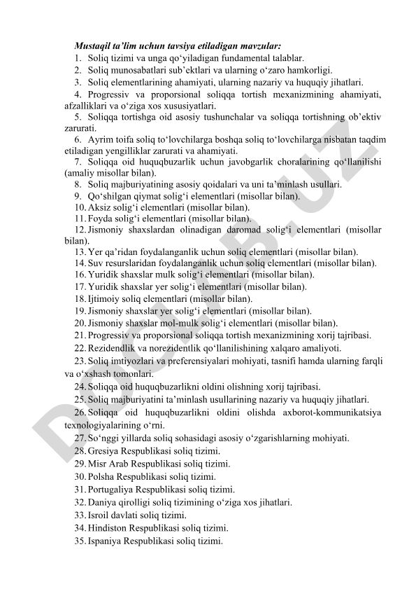 Soliq tizimi va soliqqa tortishning nazariy va amaliy jihatlari