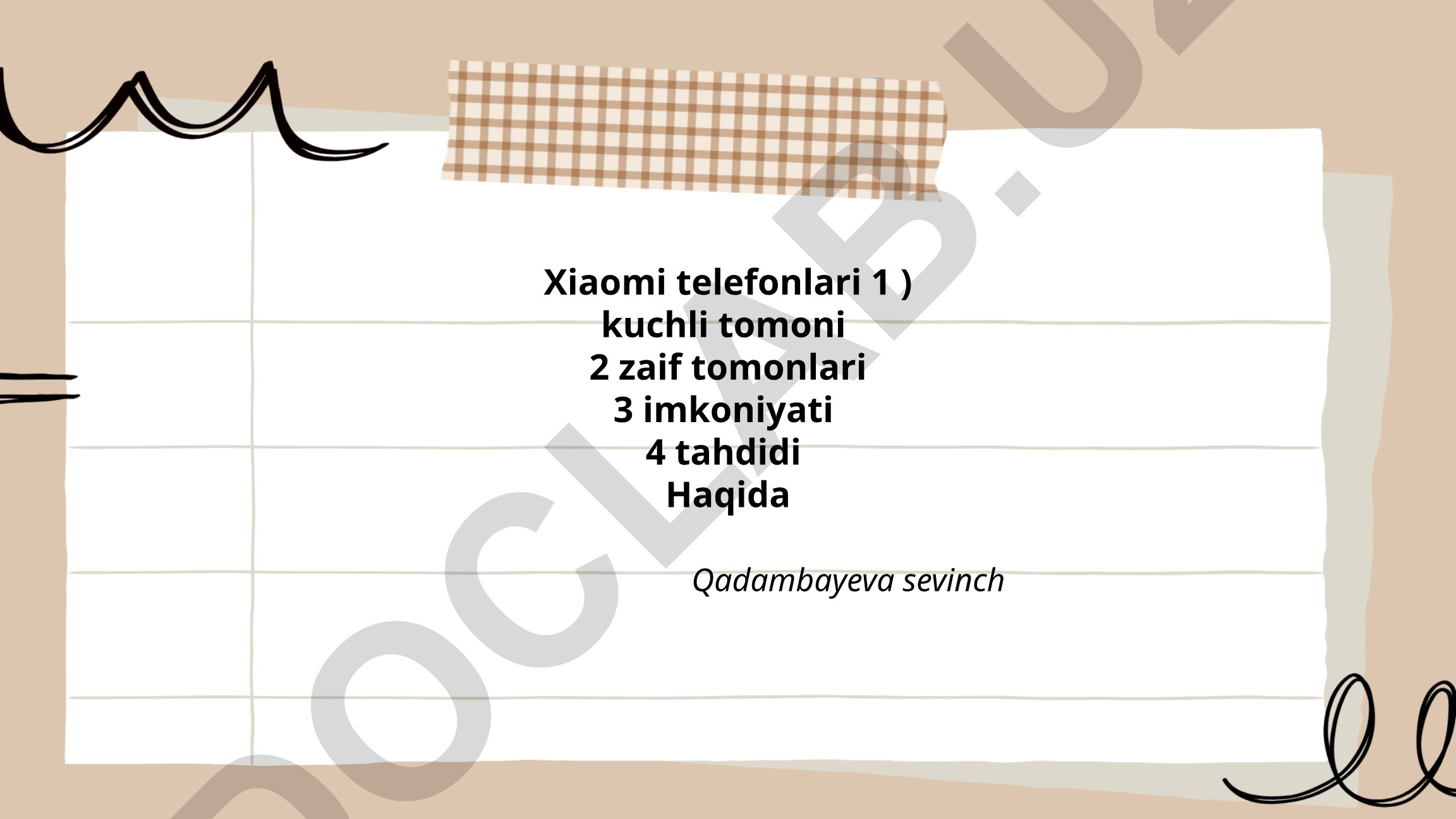 Xiaomi telefonlarining kuchli va zaif tomonlari, imkoniyatlari va tahdidlari