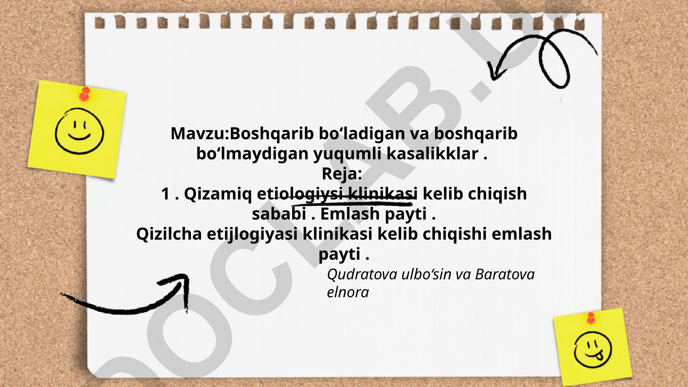 Boshqarib bo‘ladigan va boshqarib bo‘lmaydigan yuqumli kasalliklar