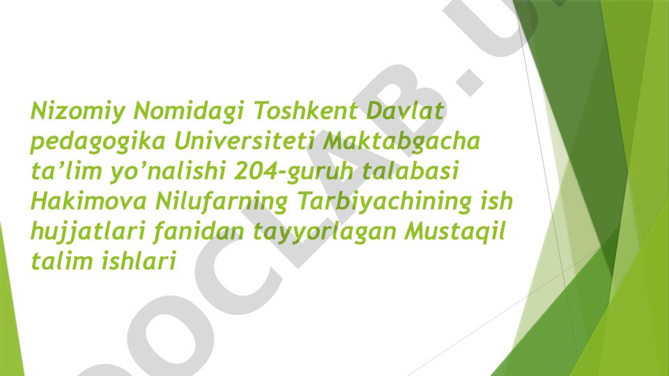 Rivojlantiruvchi markazlarda ta'limiy faoliyat