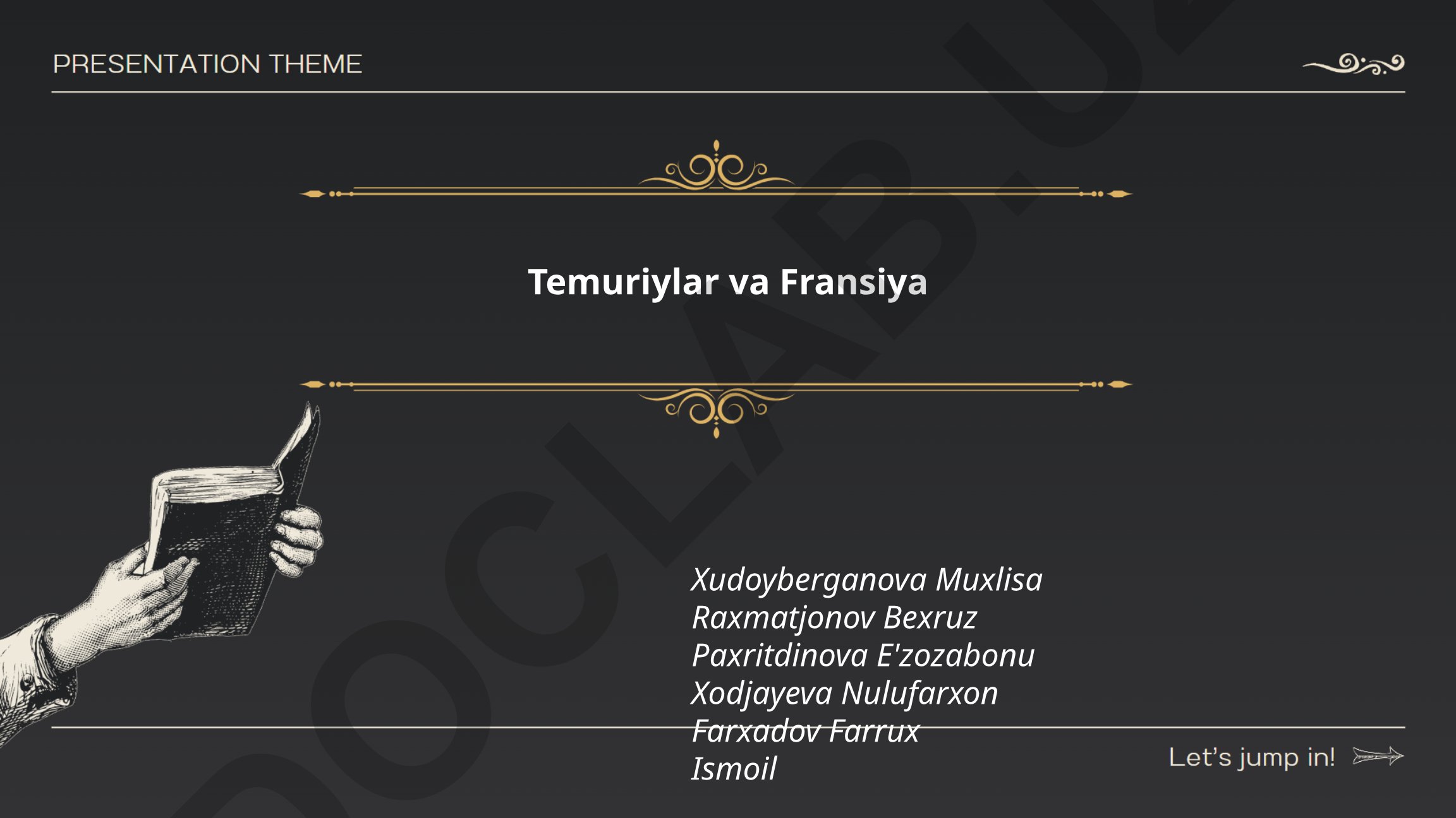 Temuriylar va Fransiya o'rtasidagi tarixiy aloqalar
