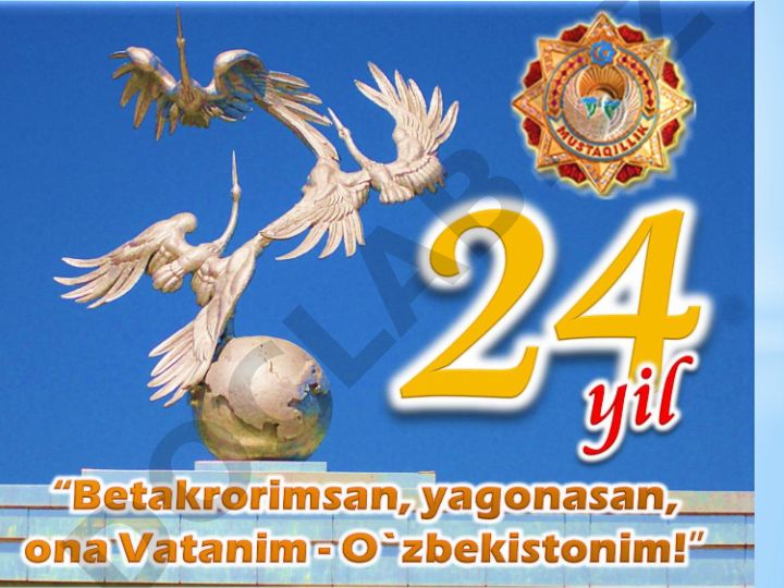 O'zbekiston mustaqilligining 24 yilligi va milliy taraqqiyot