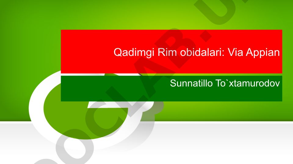 Qadimgi Rim obidalari va ularning arxitektura xususiyatlari