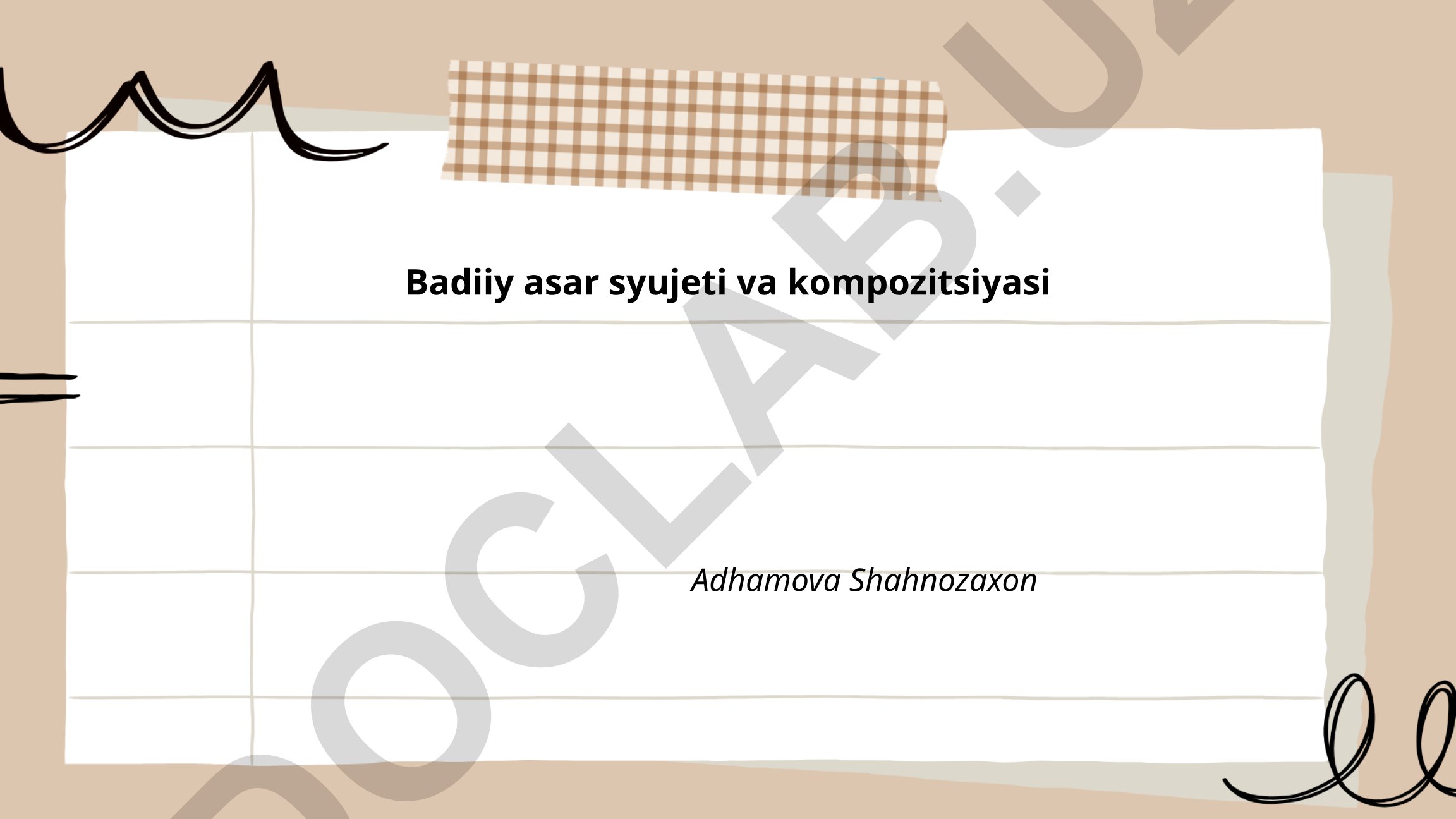 Badiiy asar syujeti va kompozitsiyasi