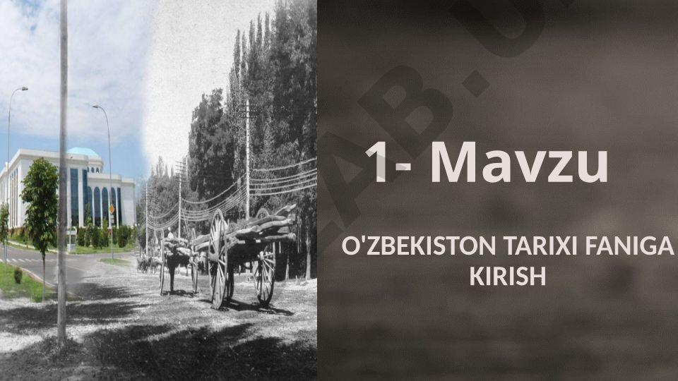 O'zbekiston tarixi va uning jahon tarixidagi o'rnini o'rganish
