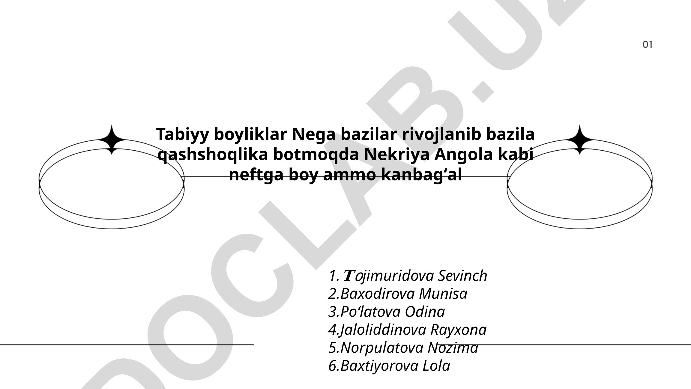 Tabiiy boyliklar va rivojlanish paradoksi: resurs lazzati nazariyasi