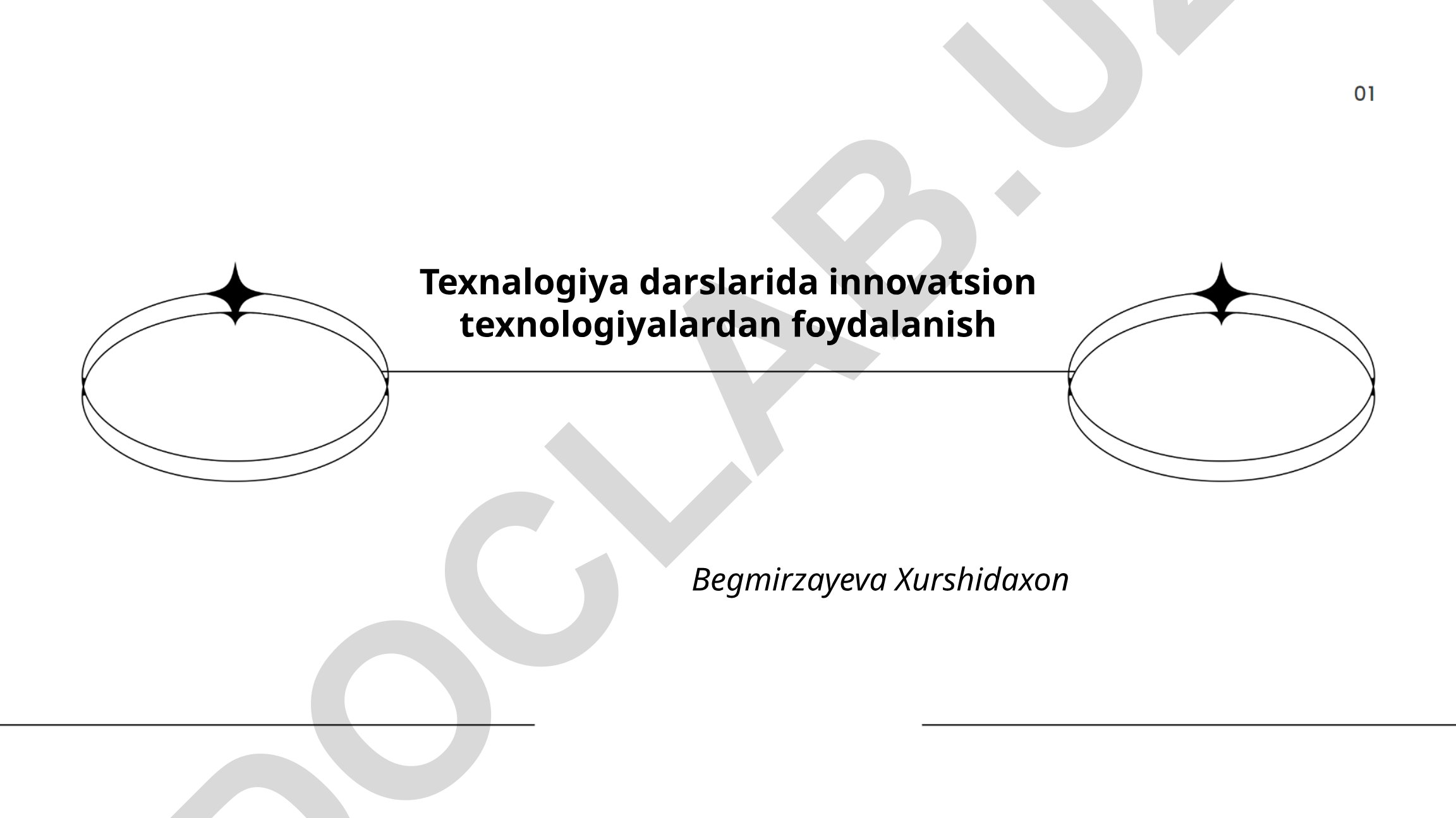 Texnalogiya darslarida innovatsion texnologiyalardan foydalanish