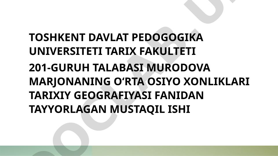 Qo'qon xonligining tarixiy geografiyasi