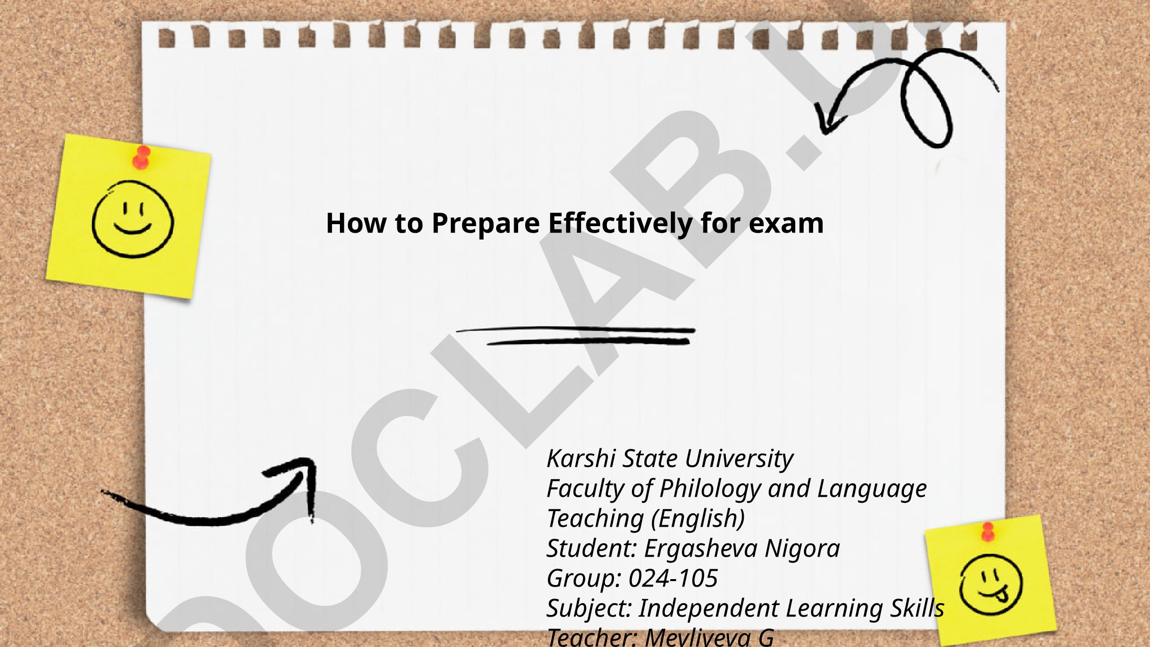 How to Prepare Effectively for Exam