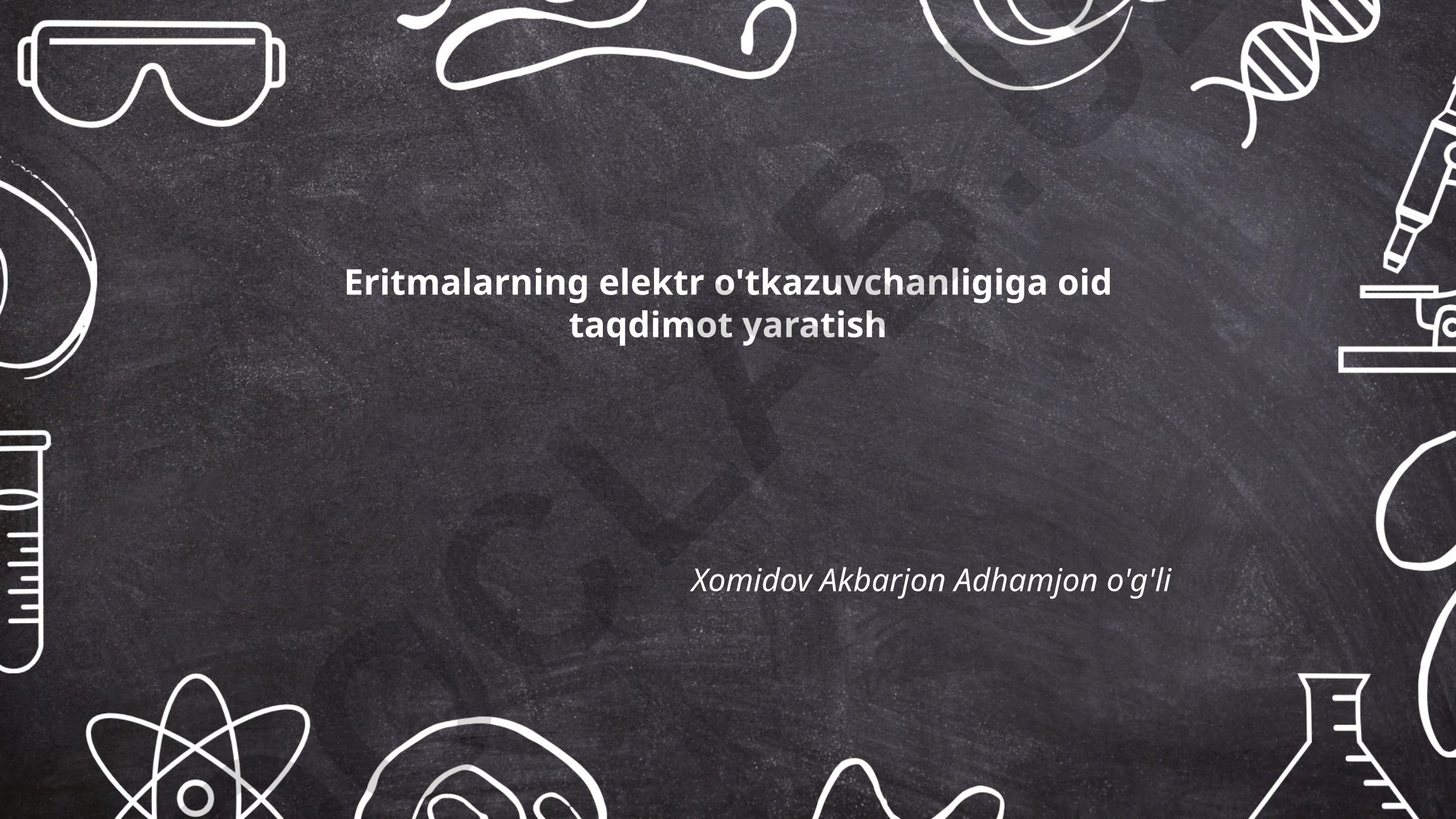 Eritmalarning elektr o'tkazuvchanligi