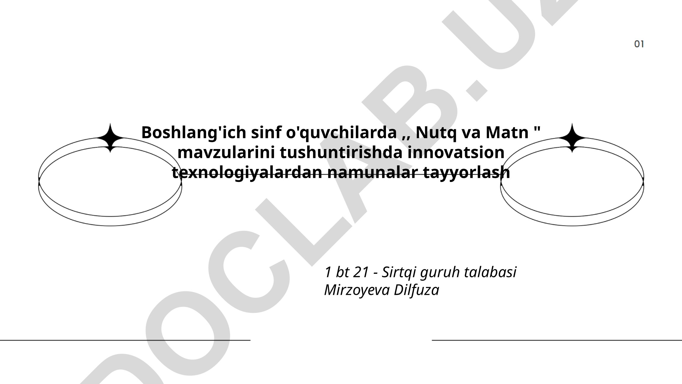 Boshlang'ich sinf o'quvchilarda Nutq va Matn mavzularini tushuntirishda innovatsion texnologiyalardan namunalar