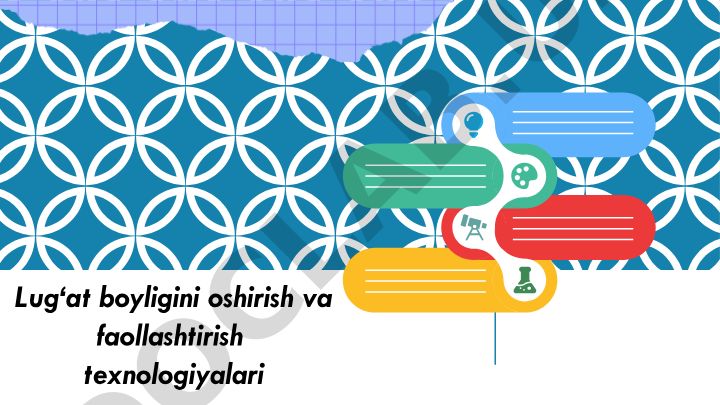 Lug‘at boyligini oshirish va faollashtirish texnologiyalari