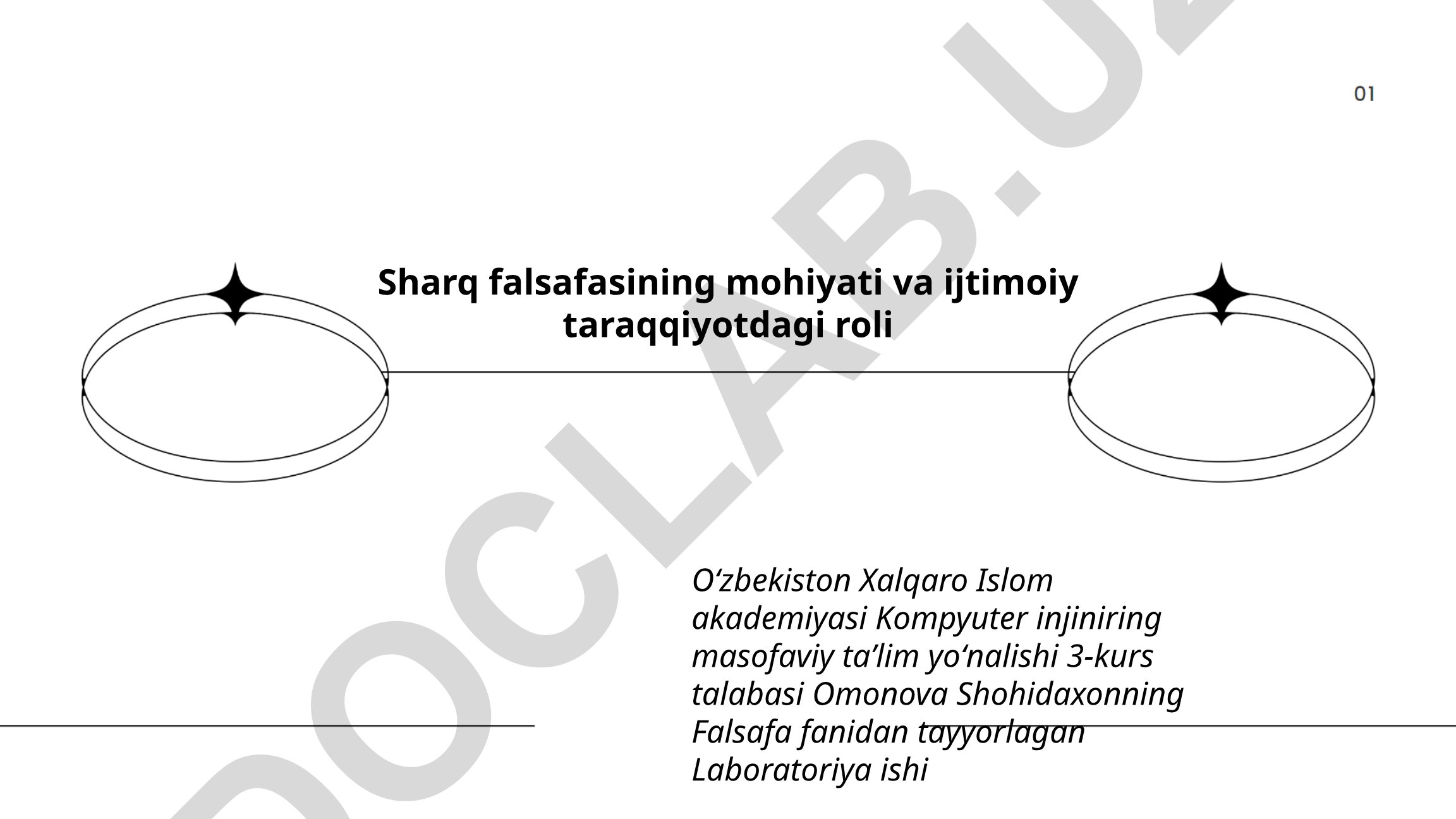 Sharq falsafasining mohiyati va ijtimoiy taraqqiyotdagi roli