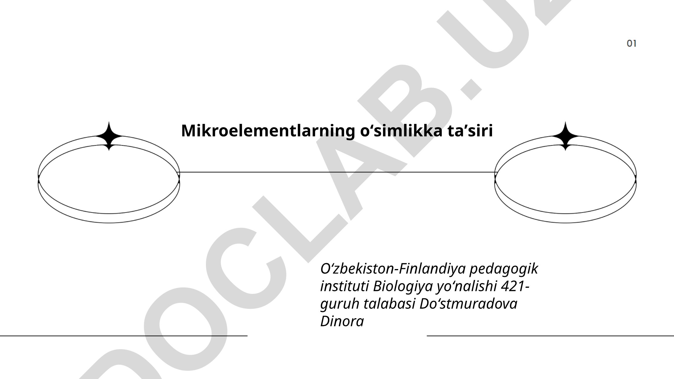 Mikroelementlarning oʻsimlikka taʼsiri