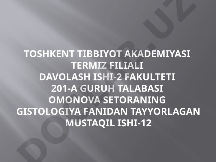 Organizmning nerv immun endokrin boshqariluvi