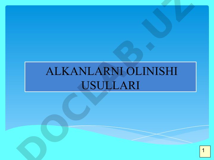 Alkinlarni olish usullari va xossalari