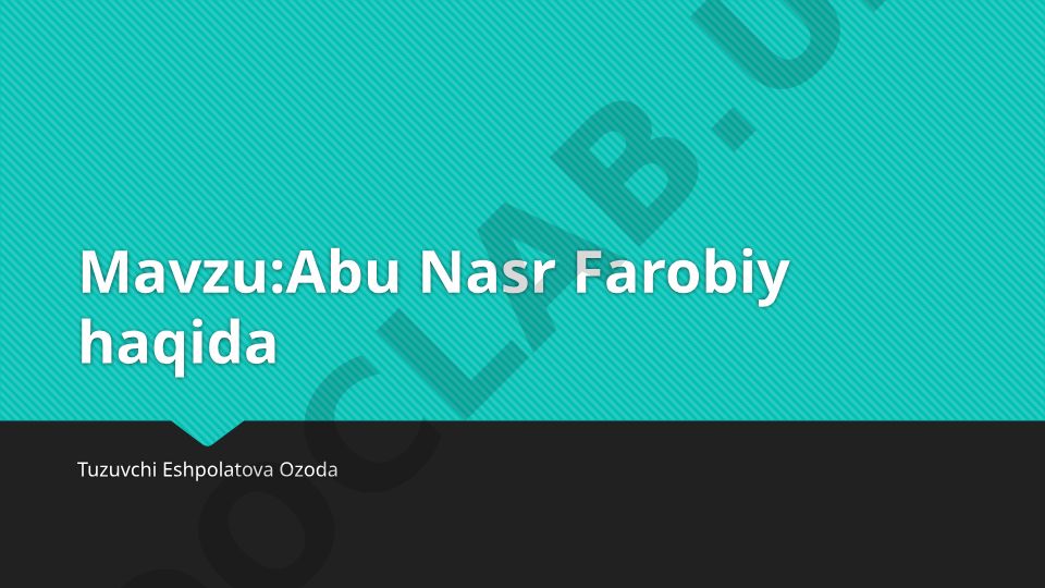 Abu Nasr Farobiy haqida