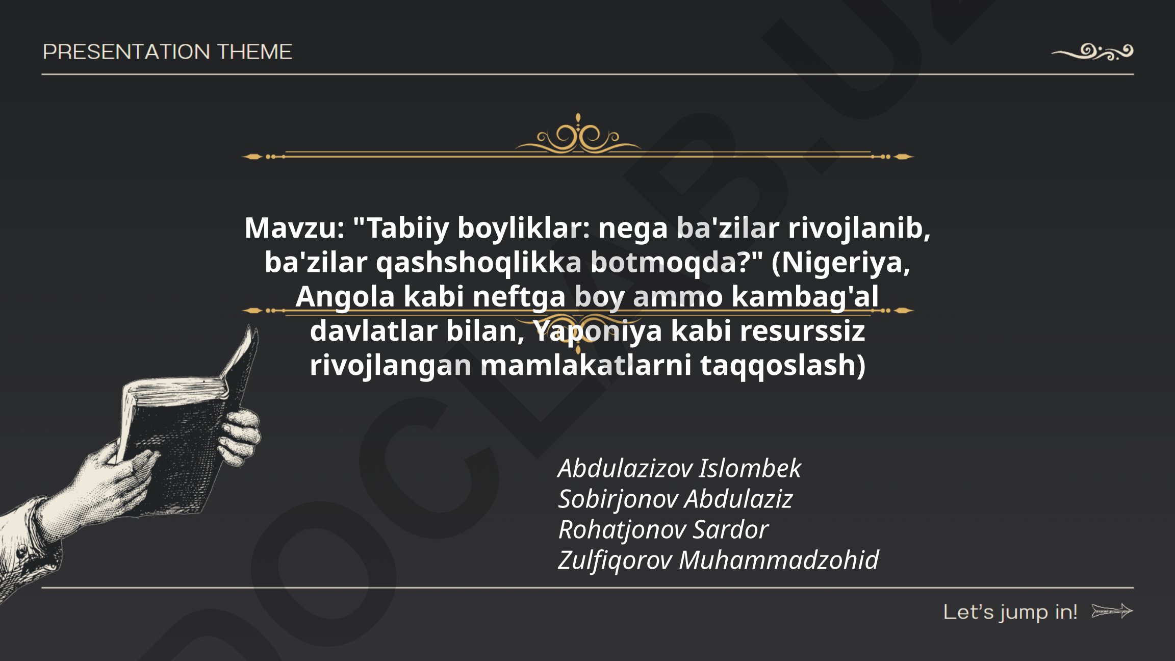Tabiiy boyliklar: nega ba'zilar rivojlanib, ba'zilar qashshoqlikka botmoqda?