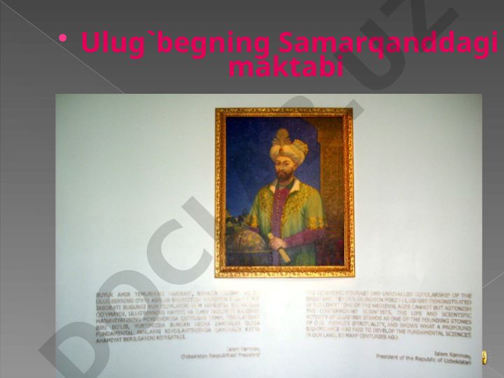 Ulug'bek va Temuriylar davri ilm-fan rivojlanishi