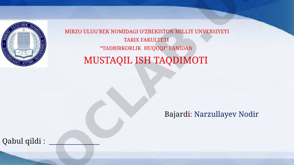 Tadbirkorlik subyektlari