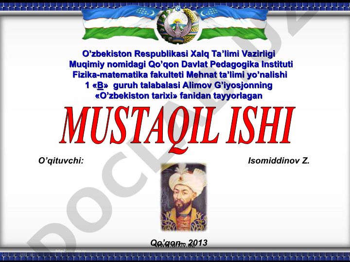Mirzo Ulug'bek hayoti va ilmiy faoliyati
