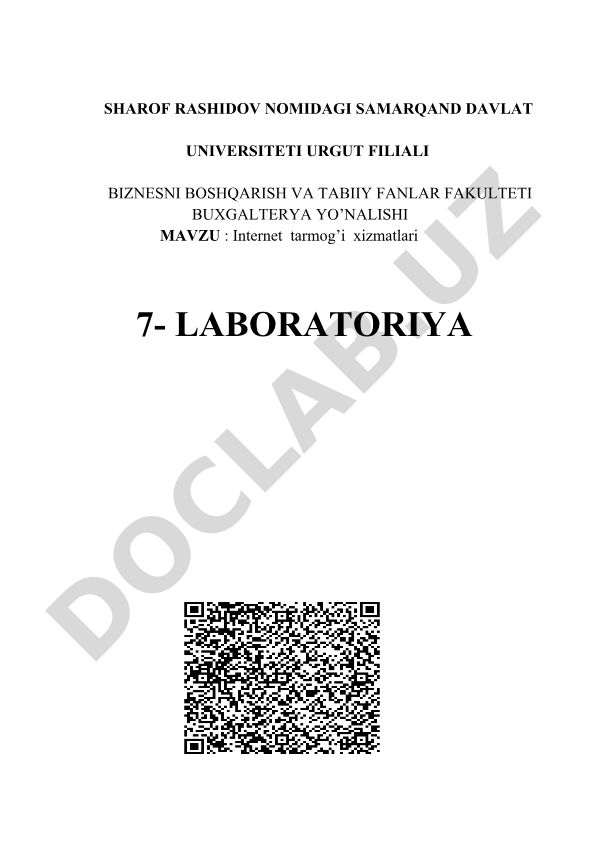 Internet tarmog'i xizmatlari va elektron pochta