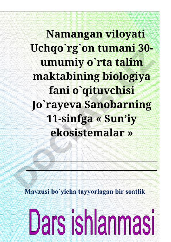 Sun'iy ekosistemalar