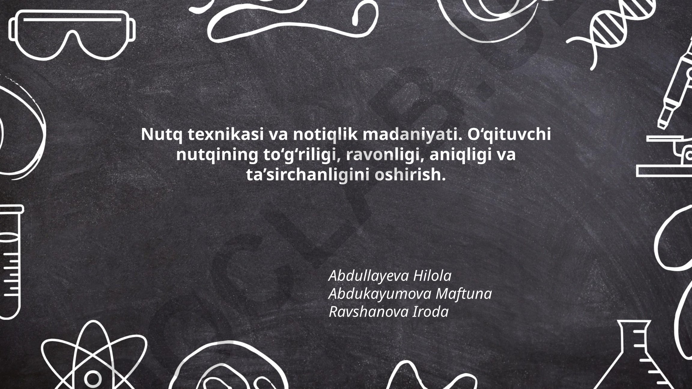 Nutq texnikasi va notiqlik madaniyati