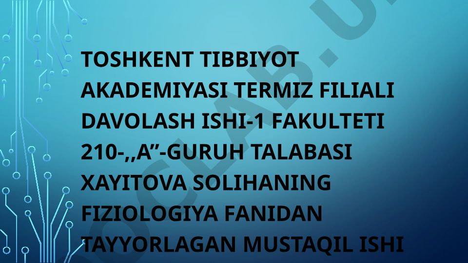 To’r pardadagi fotokimyoviy jarayon