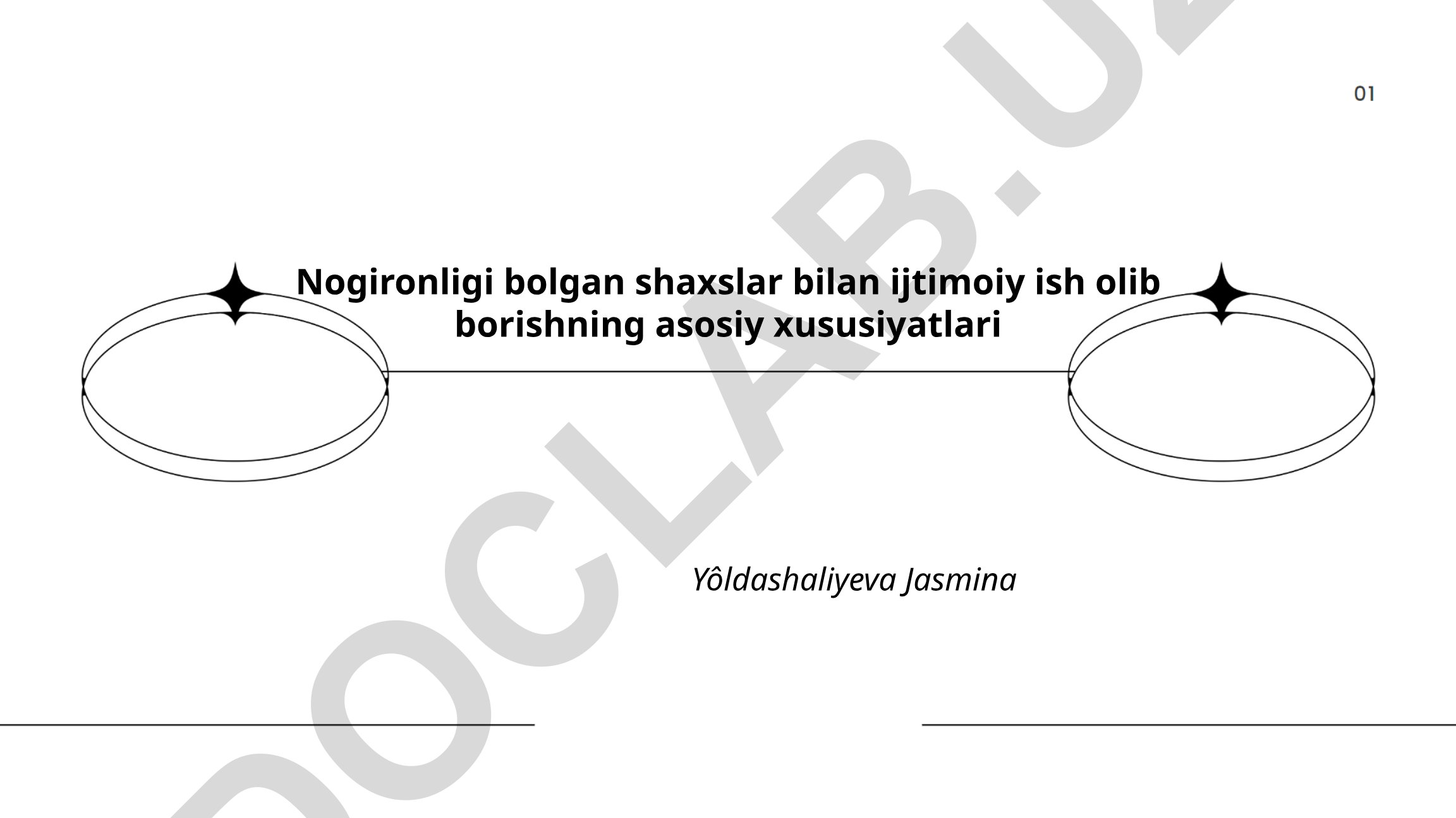Nogironligi bo'lgan shaxslar bilan ijtimoiy ish olib borishning asosiy xususiyatlari