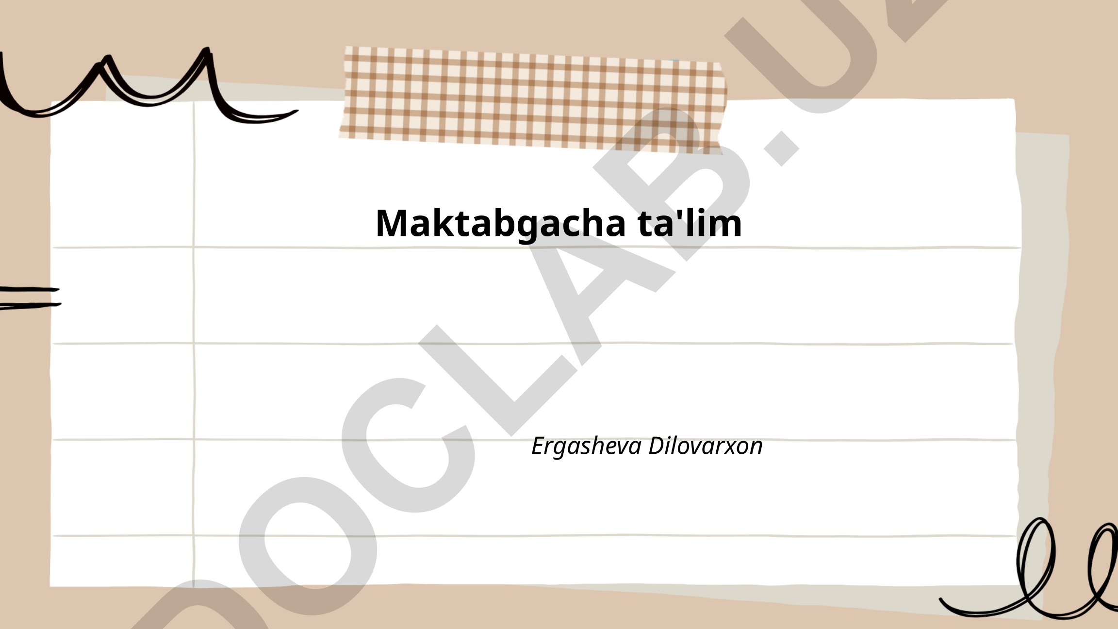 Maktabgacha ta'limning ahamiyati va bolalar rivojlanishi bosqichlari