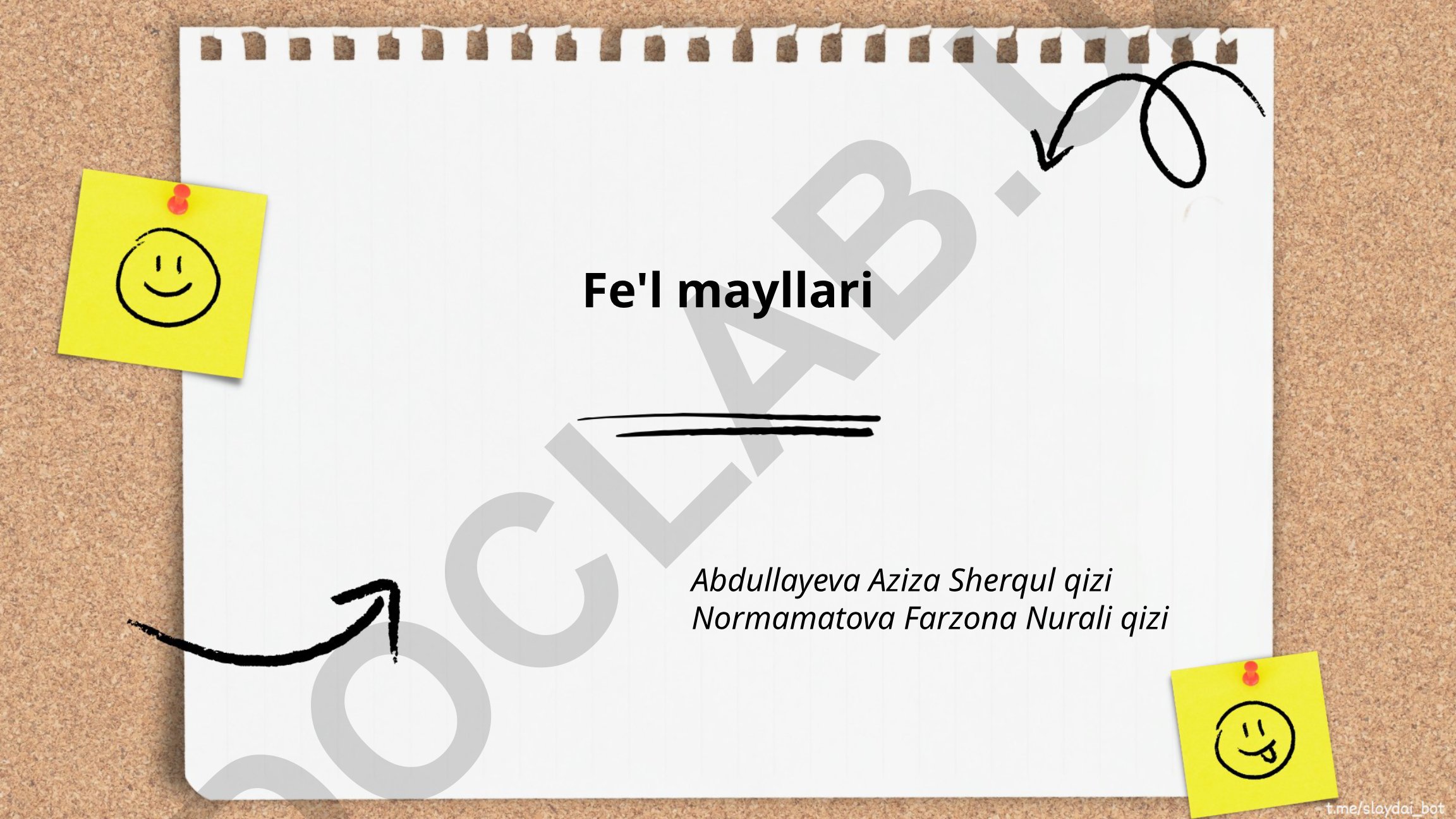 Fe'l mayllari va grammatik shakllari